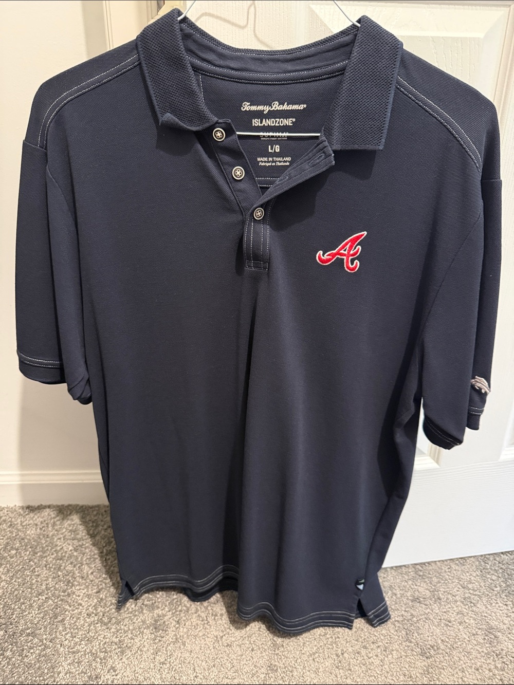 Tommy Bahama Navy Atlanta Braves Polo